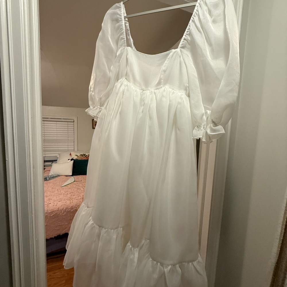 Selkie Ivory French Puff Dress